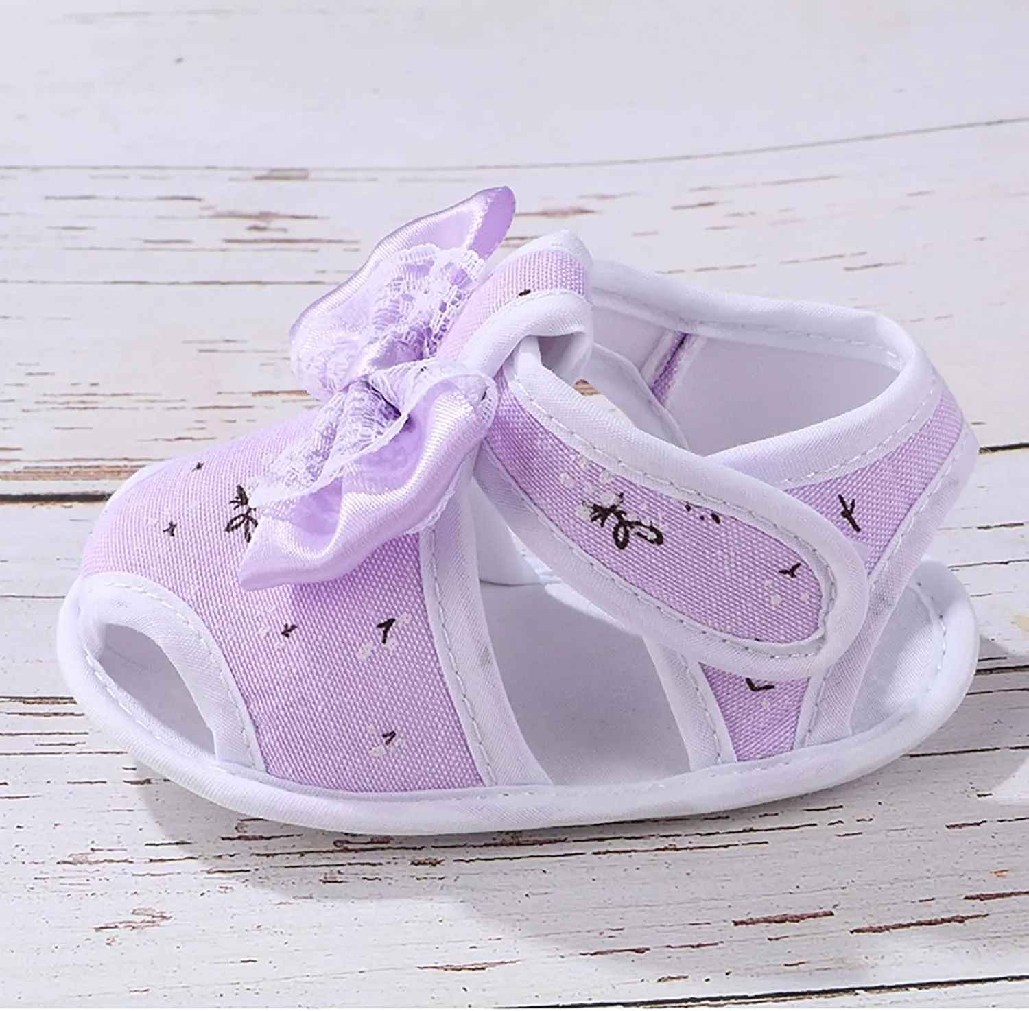 Baby Girls Boys Soft Toddler Shoes Infant Toddler Shoes Lace Bow Sandals Jelly Baby