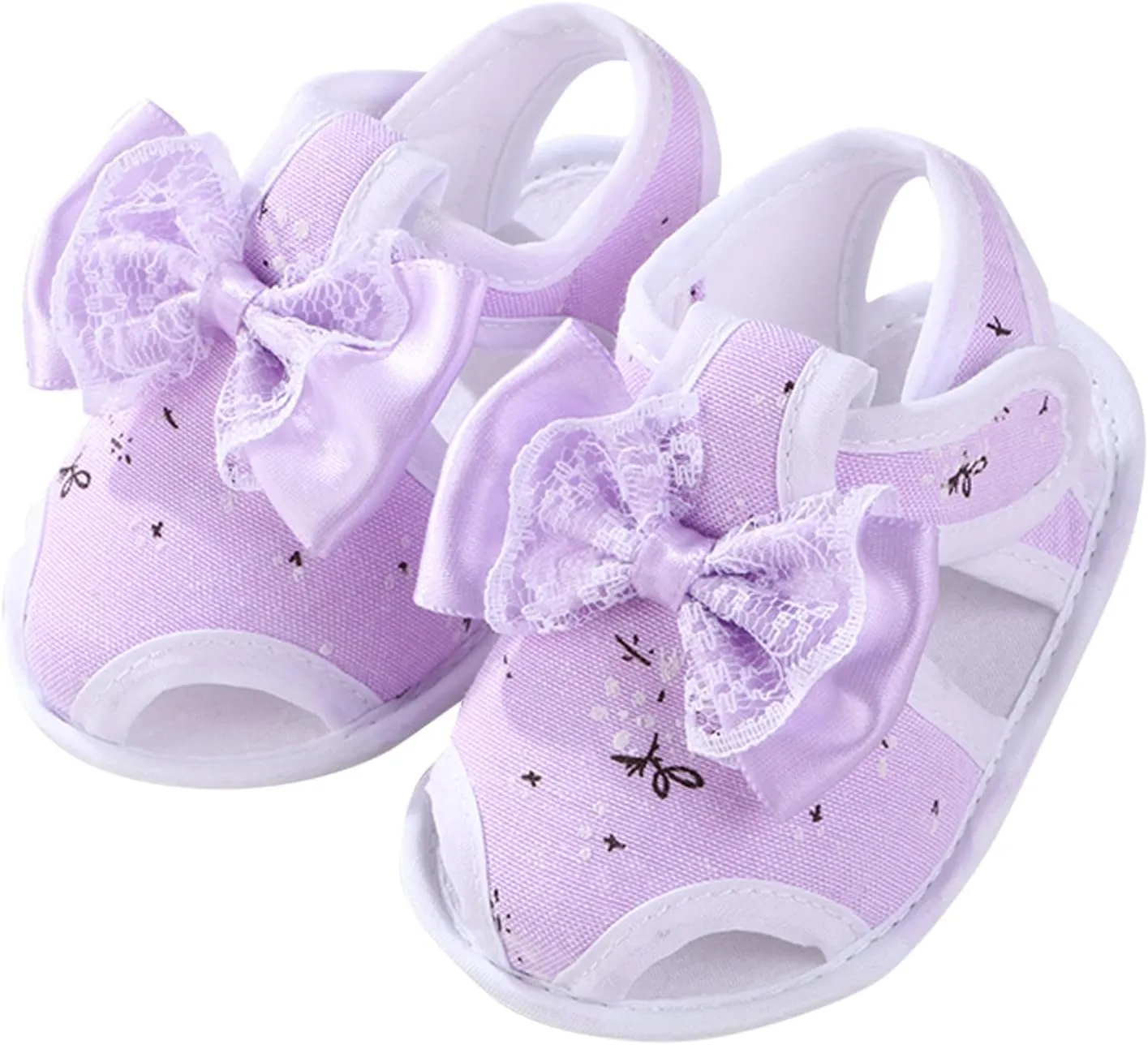 Baby Girls Boys Soft Toddler Shoes Infant Toddler Shoes Lace Bow Sandals Jelly Baby