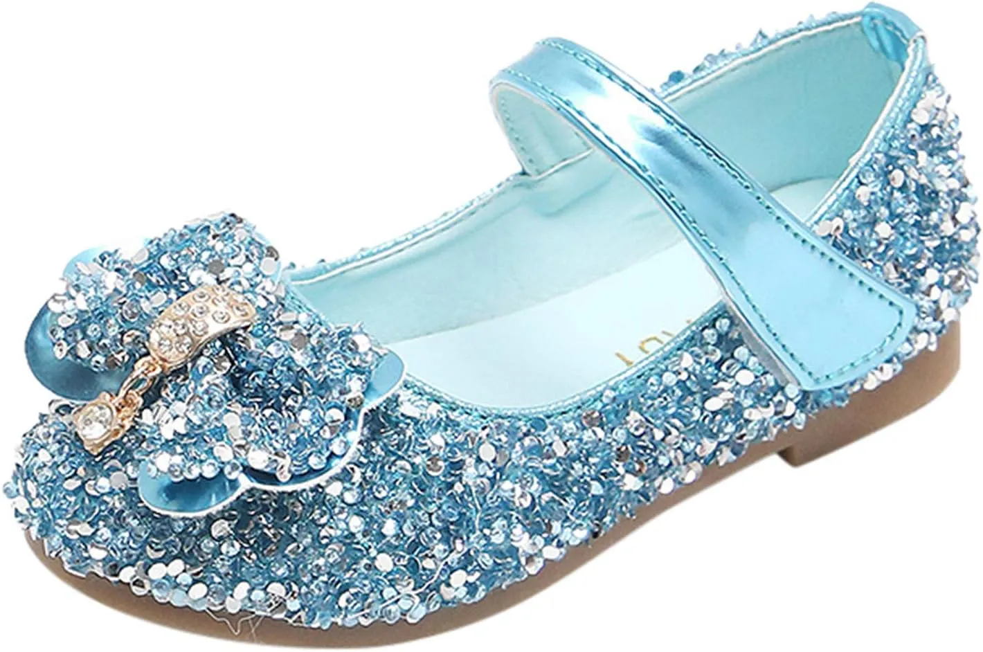 Baby Girls Glitter Sneakers with Bow Kids Non Slip Sport Shoes Butterfly Sandals for Infants Dance Flat Shoes