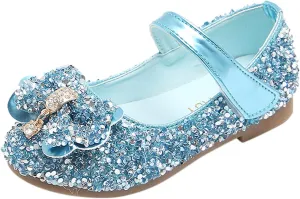 Baby Girls Glitter Sneakers with Bow Kids Non Slip Sport Shoes Butterfly Sandals for Infants Dance Flat Shoes