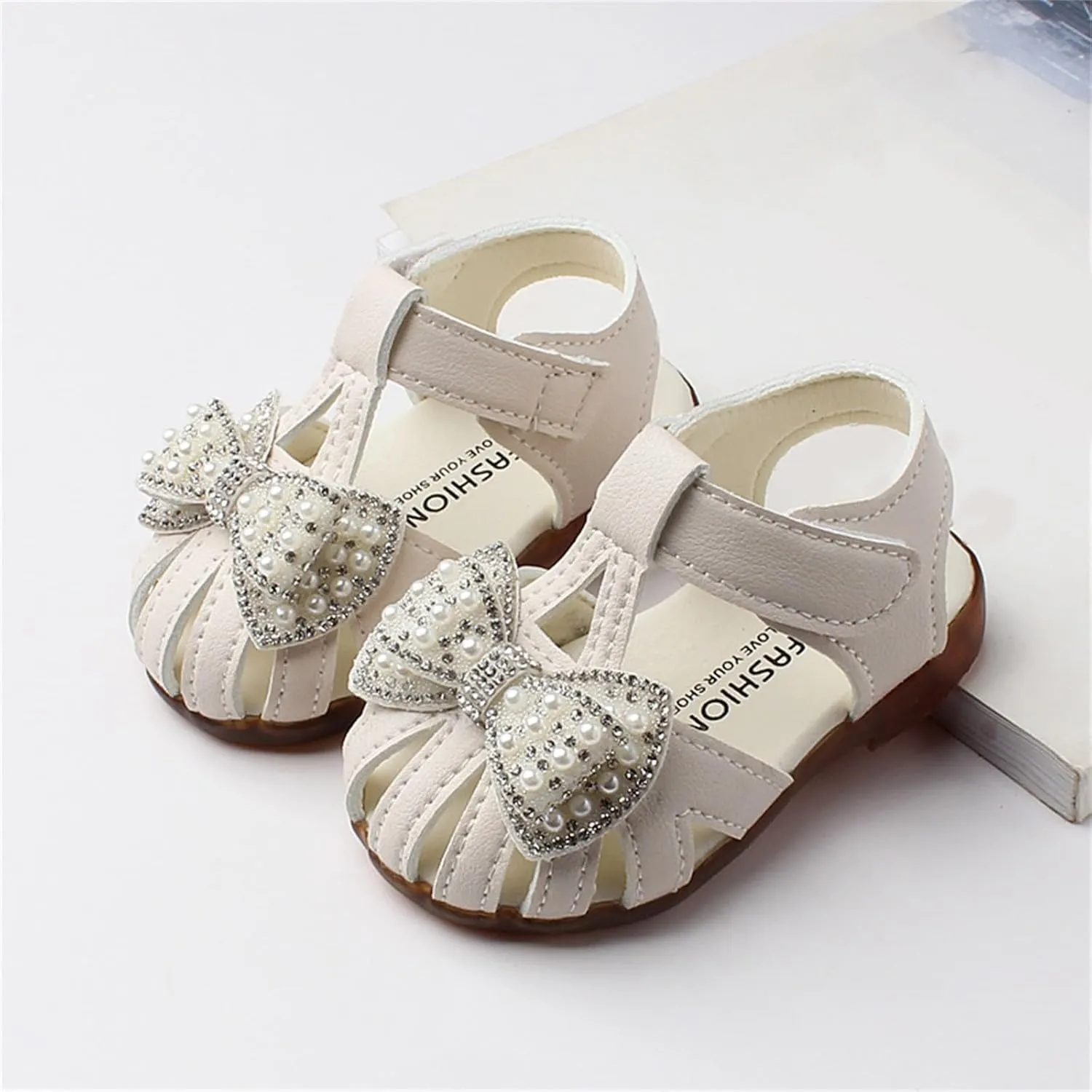 Baby Girls Shoes Toddler Baby Girl Shoes Breathable Shoe Dew Toe Shoe Bag Head Sandals Girl Leather Soft Closed Toe