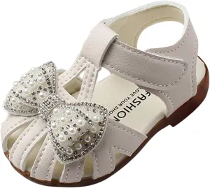 Baby Girls Shoes Toddler Baby Girl Shoes Breathable Shoe Dew Toe Shoe Bag Head Sandals Girl Leather Soft Closed Toe