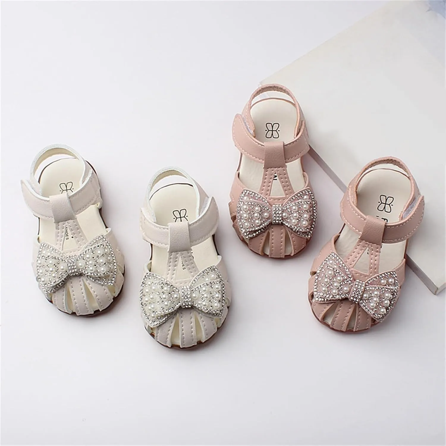 Baby Girls Shoes Toddler Baby Girl Shoes Breathable Shoe Dew Toe Shoe Bag Head Sandals Girl Leather Soft Closed Toe