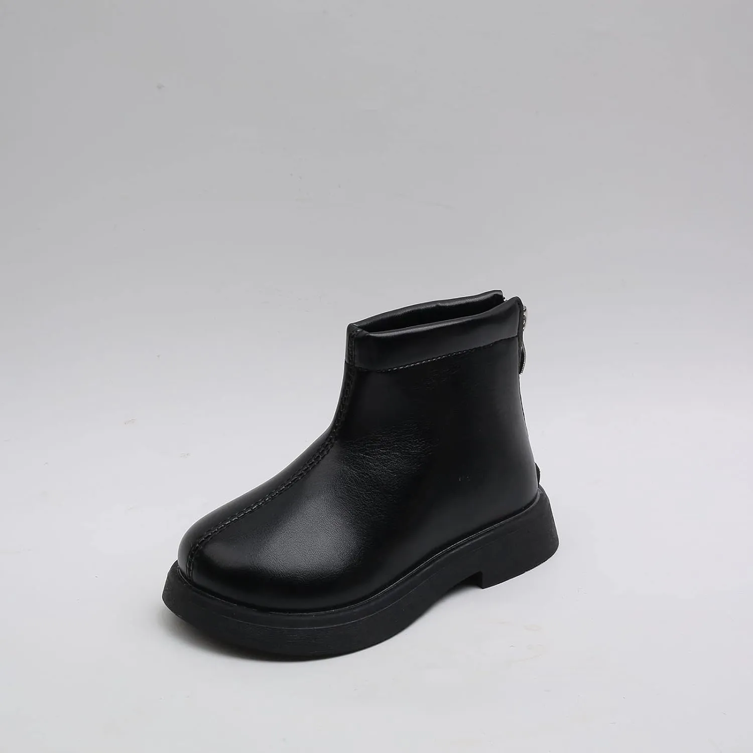 Baby Girls Side Zipper Ankle Boots Thick Sole Non Slip Plush Warm Boots Fuzzy Boots Water Proof Boots Toddler Shoes