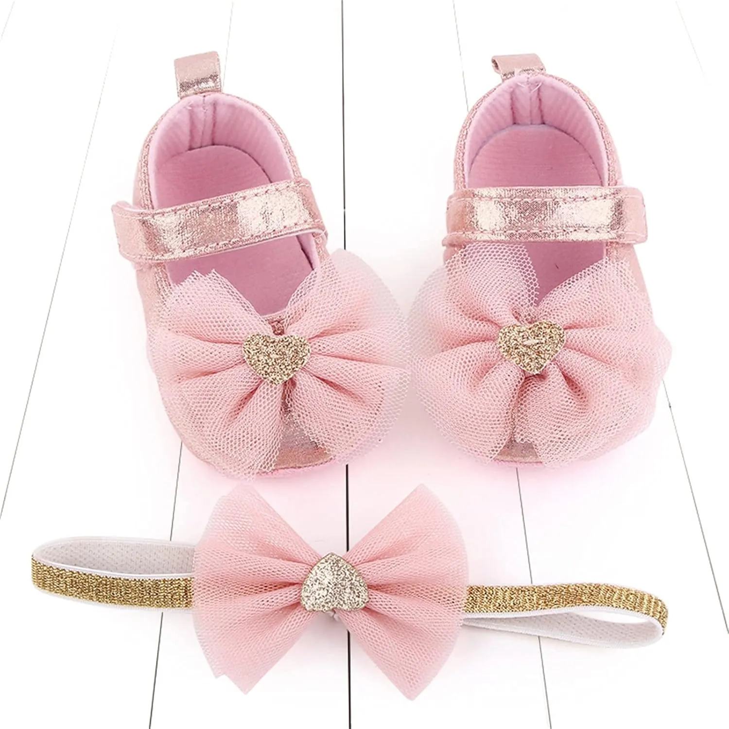 Baby High Top Sneakers Girls Shoes Infant Toddler Soft Baby Prewalker Headband Sneakers for Toddlers Boys