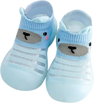 Baby Infant Boys Girls Animal Prints Cartoon Shoes Toddler Breathable Mesh The Floor Non Slip Little Boys Shoes