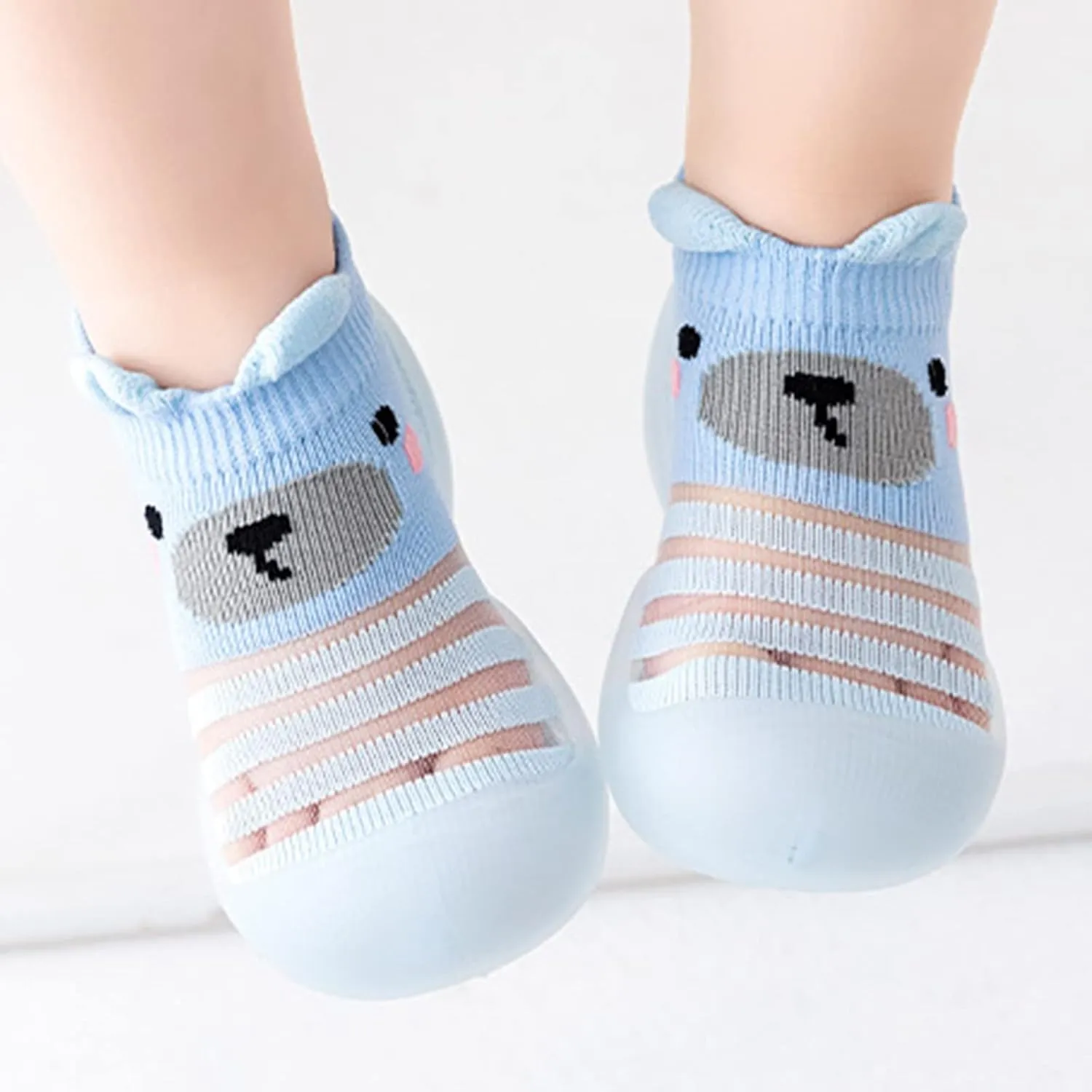 Baby Infant Boys Girls Animal Prints Cartoon Shoes Toddler Breathable Mesh The Floor Non Slip Little Boys Shoes
