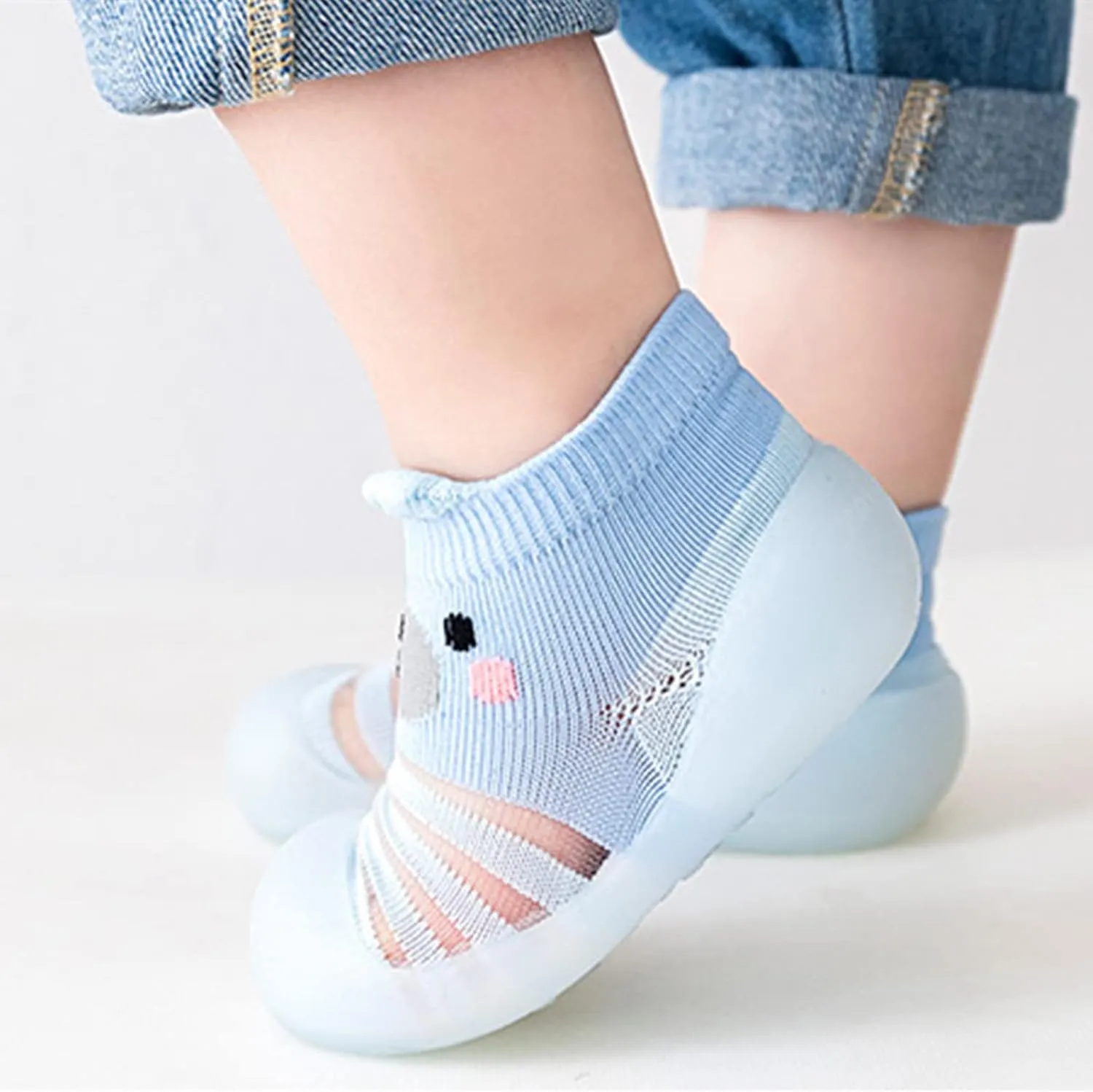 Baby Infant Boys Girls Animal Prints Cartoon Shoes Toddler Breathable Mesh The Floor Non Slip Little Boys Shoes