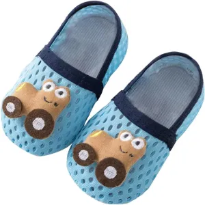 Baby Infant Shoe Boy Girl Sandals Cartoon Breathable Prewalker Soft Sole Flat Shoes Premium Summer (Blue, 3-4 Years)
