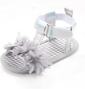 Baby Infant Shoes Boy Girl Sandals First Walkers Flat Shoes Lightweight Soft Sole Sneakers Summer (Grey, 4.5 Infant)