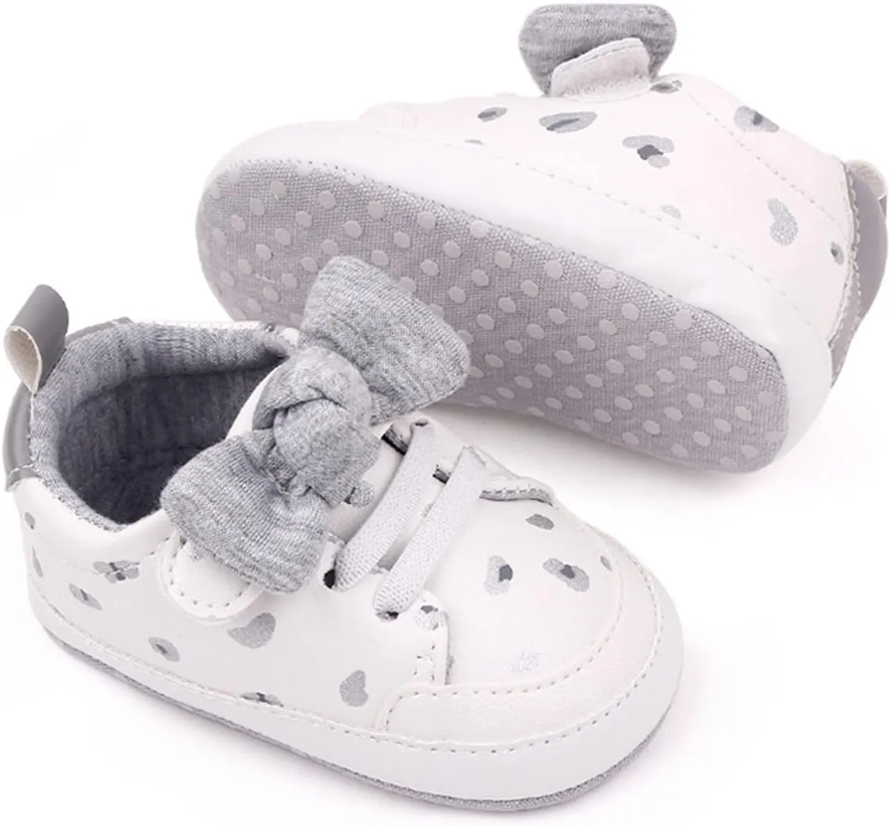 Baby Infant Sneakers Bow Open Toe Loafers Heart Shoes Cotton Soft Sole Non Slip First Walking Shoes Light Breathable