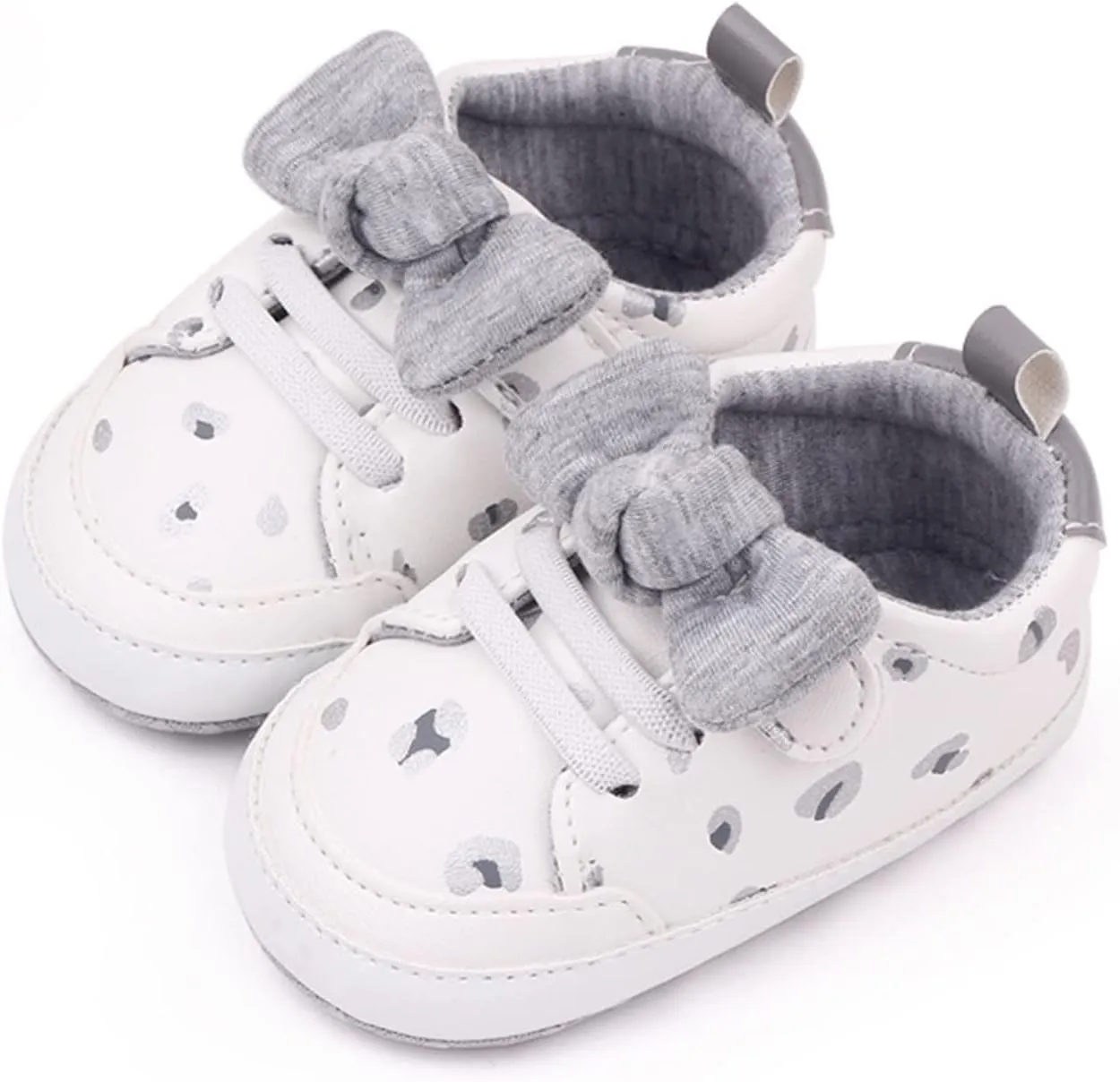 Baby Infant Sneakers Bow Open Toe Loafers Heart Shoes Cotton Soft Sole Non Slip First Walking Shoes Light Breathable