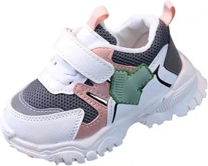 Baby Kids Mesh Sneakers Toddler Boys Girls Lace-up Tennis Fall Anti Slip Outdoor Walking Casual Sport Shoes
