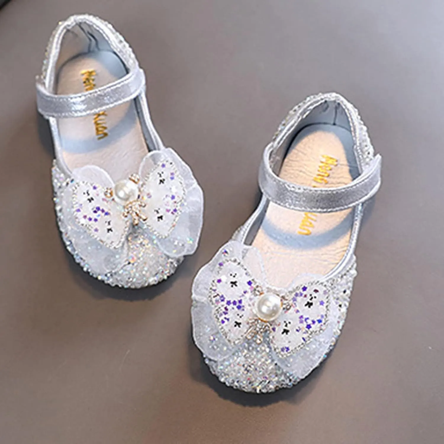 Baby Kids Princess Dress Fashion Autumn Toddler And Girls Casual Shoes Thick Sole Leather Shoes Leather Soft Closed Toe