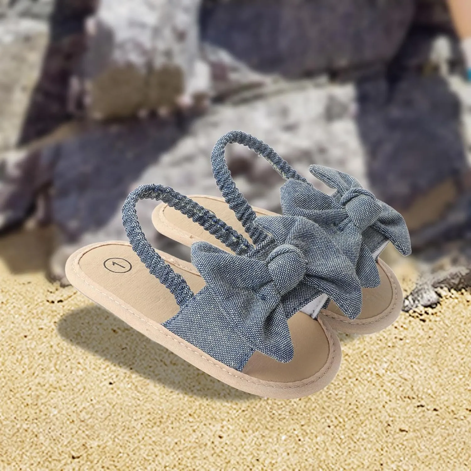 Baby Sandals, for 0-1 Years, Soft Sole Non-Slip Prewalker Casual Flat Sandals for Newborn