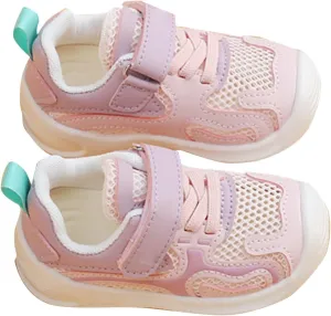 Baby Shoes Boy Girl Sneakers Infant Breathable Outdoor Walking Sports Shoes Non-Slip Toddler First (Red, 8.5 Toddler)