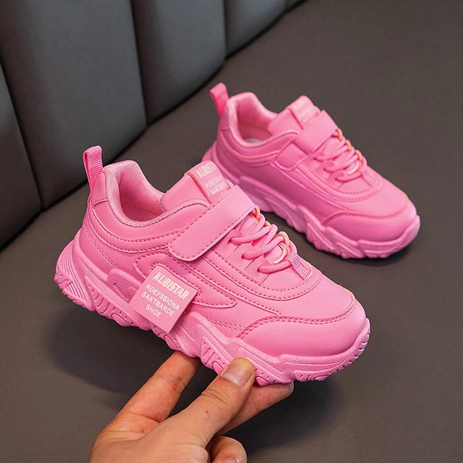 Baby Shoes Fashion All Seasons Children Sports Shoes Girls Flat Sole Non Slip Light Lace Up Sneaker for Girls