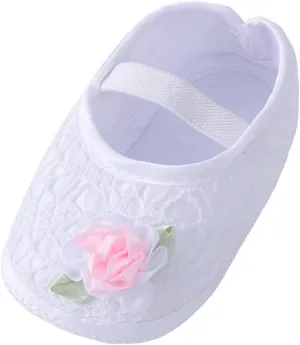 Baby Shoes Fashion Soft Sole Infant Dress Flower Princess Shoes Infant Shoes Girls Slip on Wide Shoes