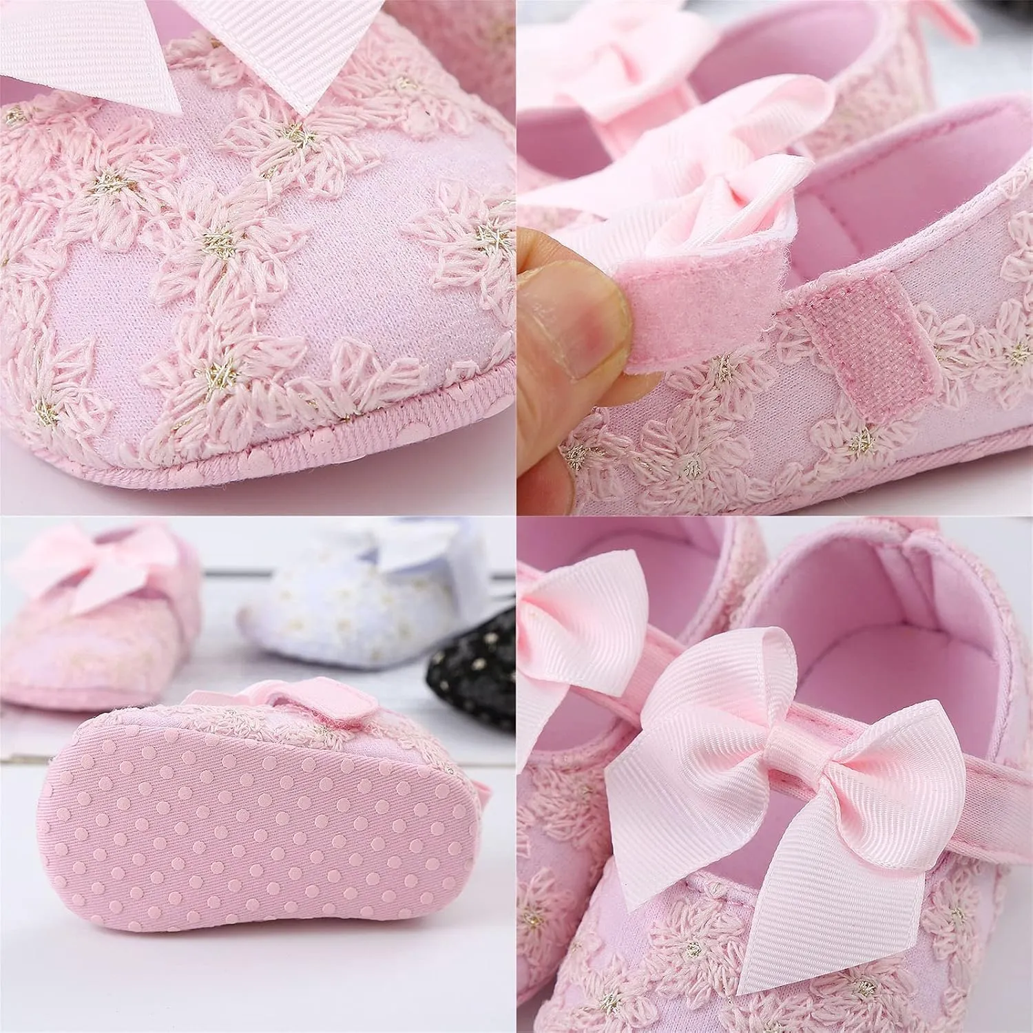 Baby Shoes Fashion Soft Sole Toddler Shoes Cute Bow Soft Sole Toddler Shoes Slip On Baby Shoes