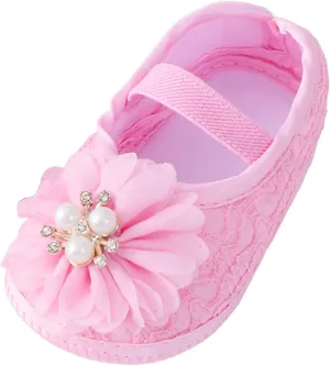 Baby Shoes Fashion Soft Sole Toddler Shoes Pearl Dress Flower Princess Shoes Toddler Shoes Baby Wear