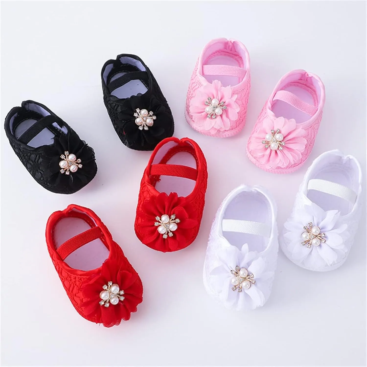 Baby Shoes Fashion Soft Sole Toddler Shoes Pearl Dress Flower Princess Shoes Toddler Shoes Baby Wear