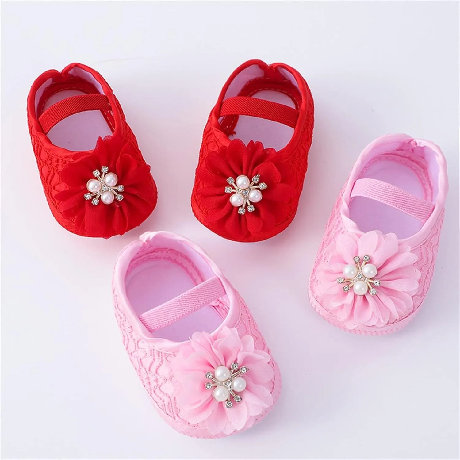 Baby Shoes Fashion Soft Sole Toddler Shoes Pearl Dress Flower Princess Shoes Toddler Shoes Baby Wear
