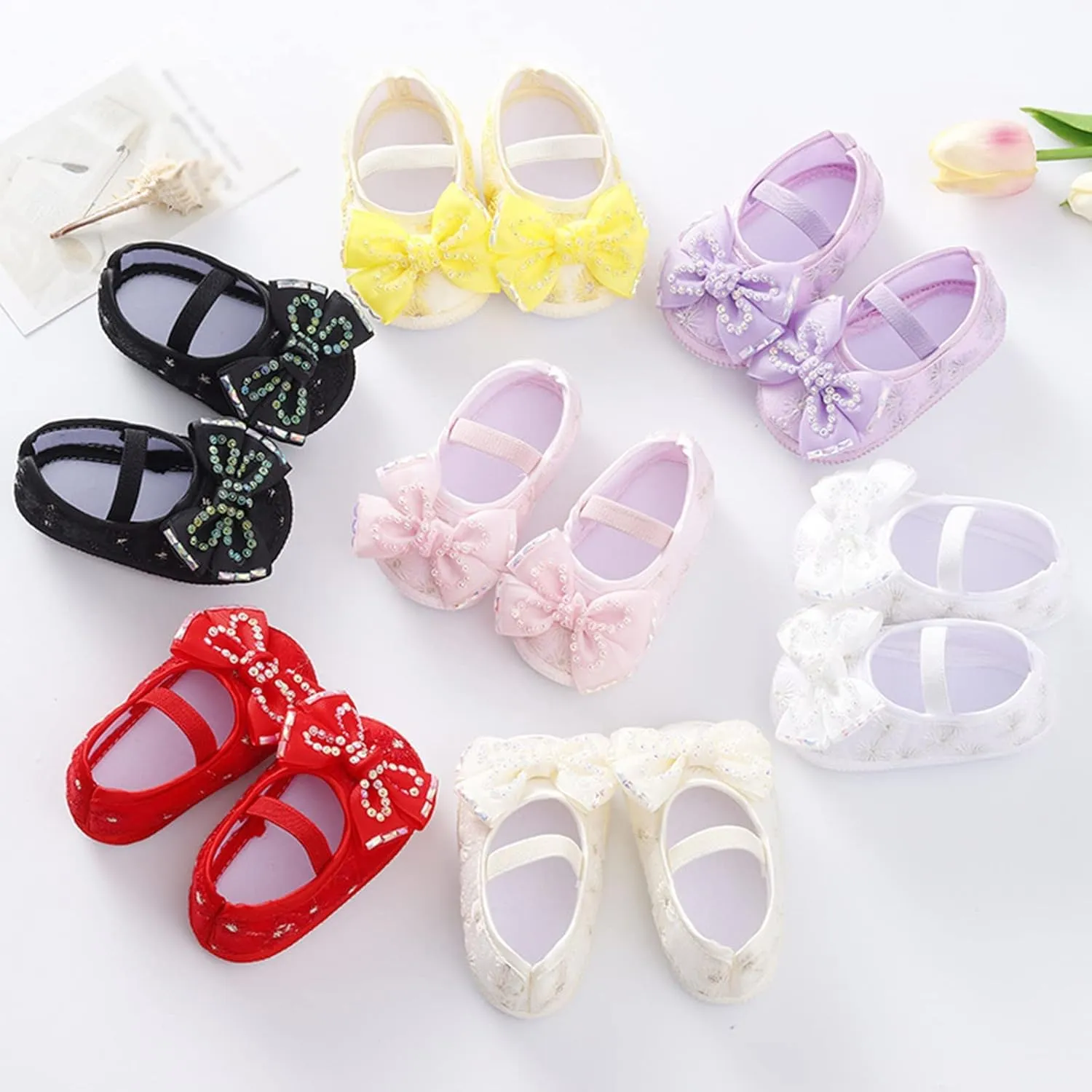 Baby Shoes Fashion Soft Sole Toddler Shoes Pearl Dress Flower Princess Shoes Toddler Shoes Big Kid House Shoe