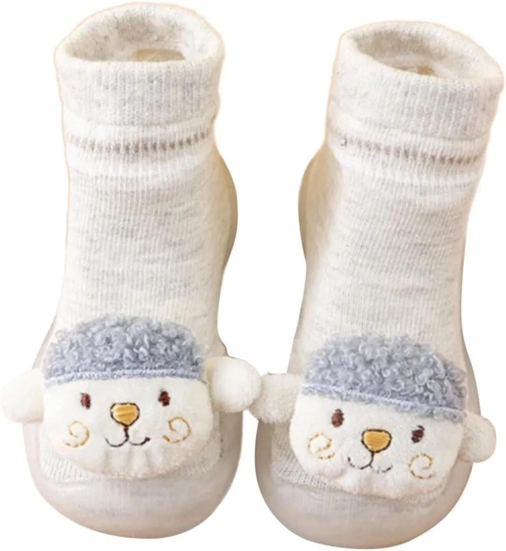 Baby Shoes First Walking Shoes Toddler Boys Girls Non Slip Rubber Sole Cute Slippers For Infant Indoor Sock Shoes