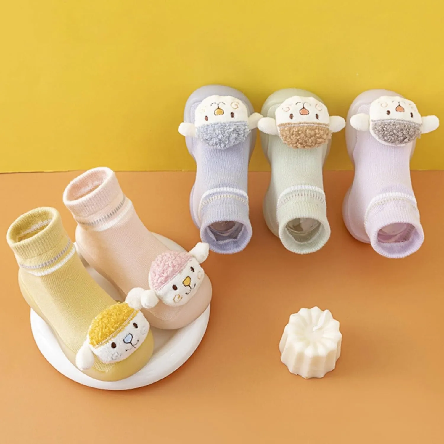 Baby Shoes First Walking Shoes Toddler Boys Girls Non Slip Rubber Sole Cute Slippers For Infant Indoor Sock Shoes