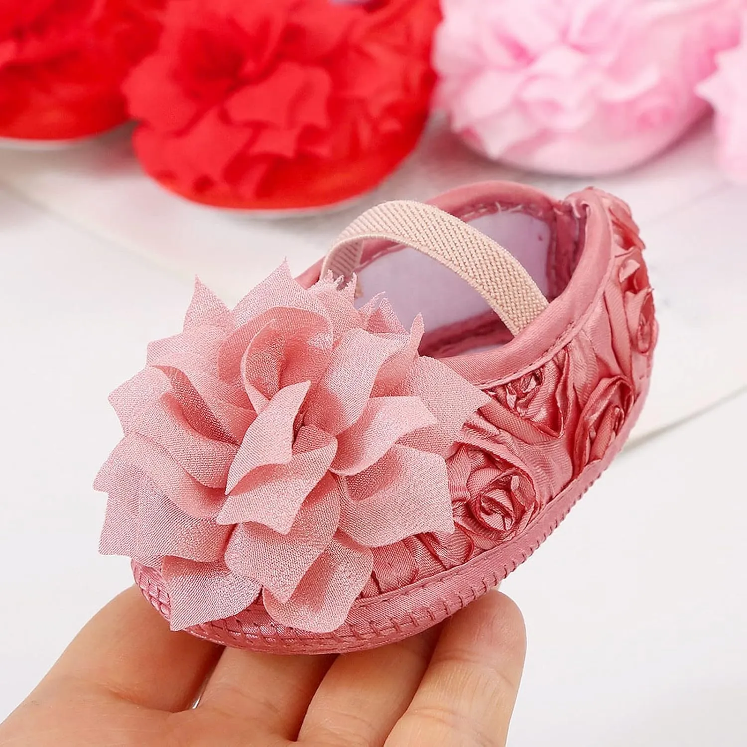 Baby Shoes Hairband Set 01 Year Old Baby Shoes 246 August Newborn Soft Sole Walking Shoes Trend Girl Shoes Size 4