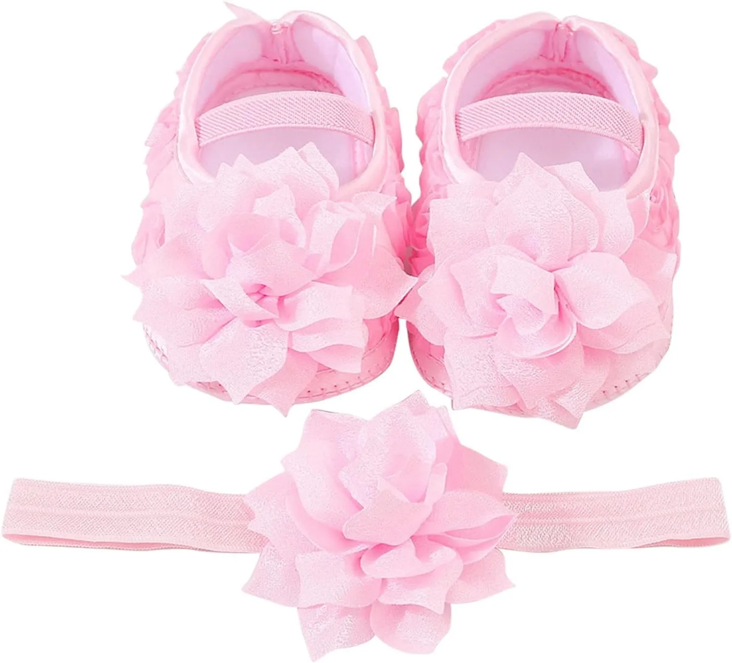 Baby Shoes Hairband Set 01 Year Old Baby Shoes 246 August Newborn Soft Sole Walking Shoes Trend Girl Shoes Size 4