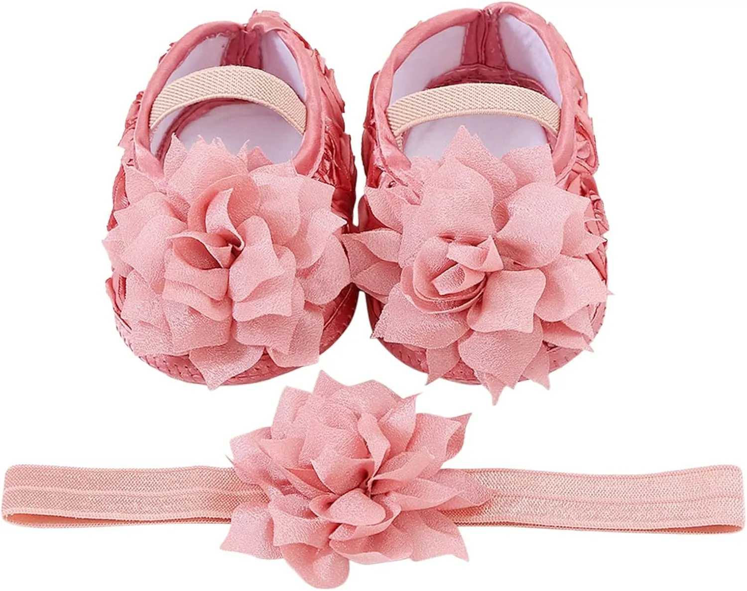 Baby Shoes Hairband Set 01 Year Old Baby Shoes 246 August Newborn Soft Sole Walking Shoes Trend Girl Shoes Size 4