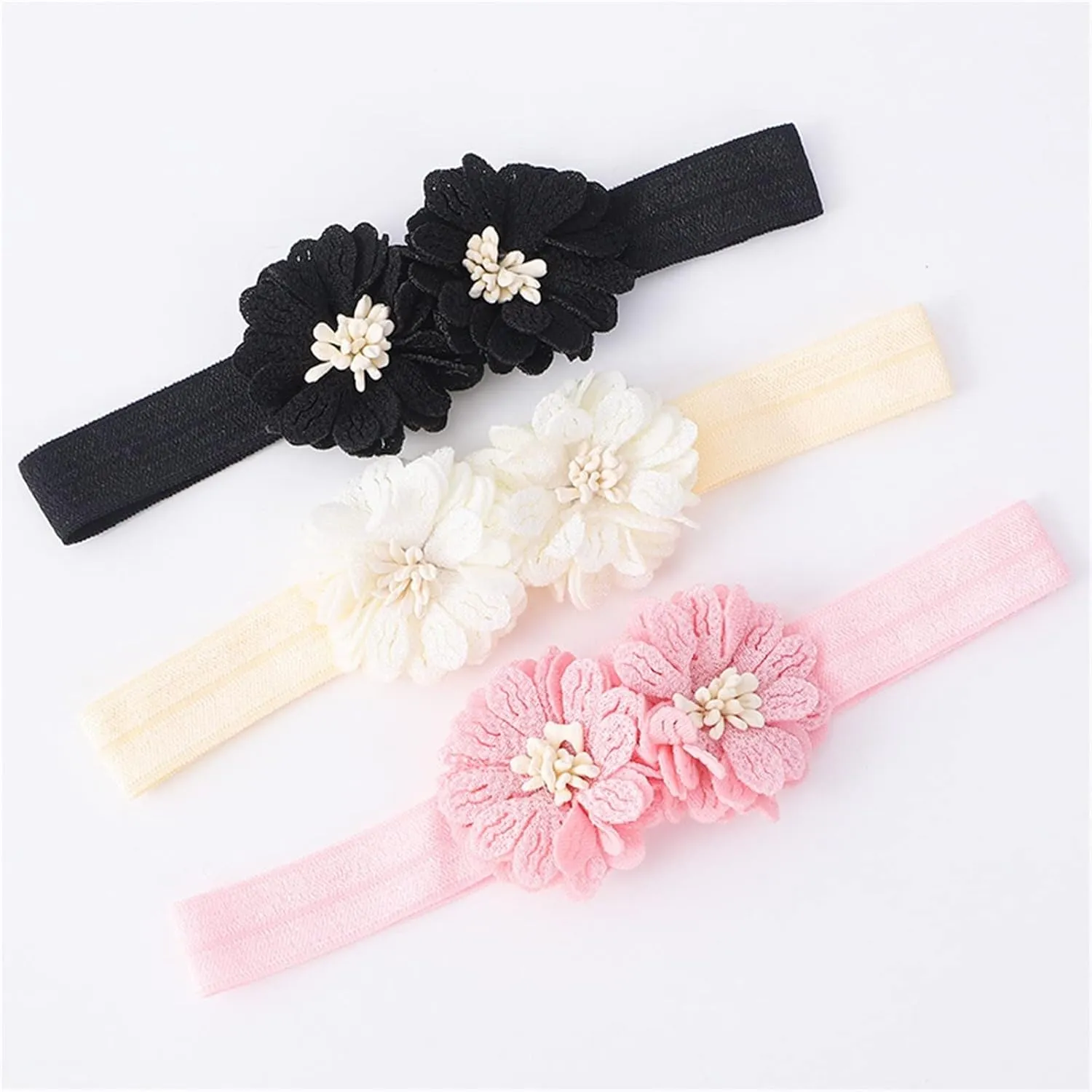 Baby Shoes with Hair Band Fashion Soft Soled Toddler Shoes Versatile Dress Flower Princess Shoes Soft Soles Shoes