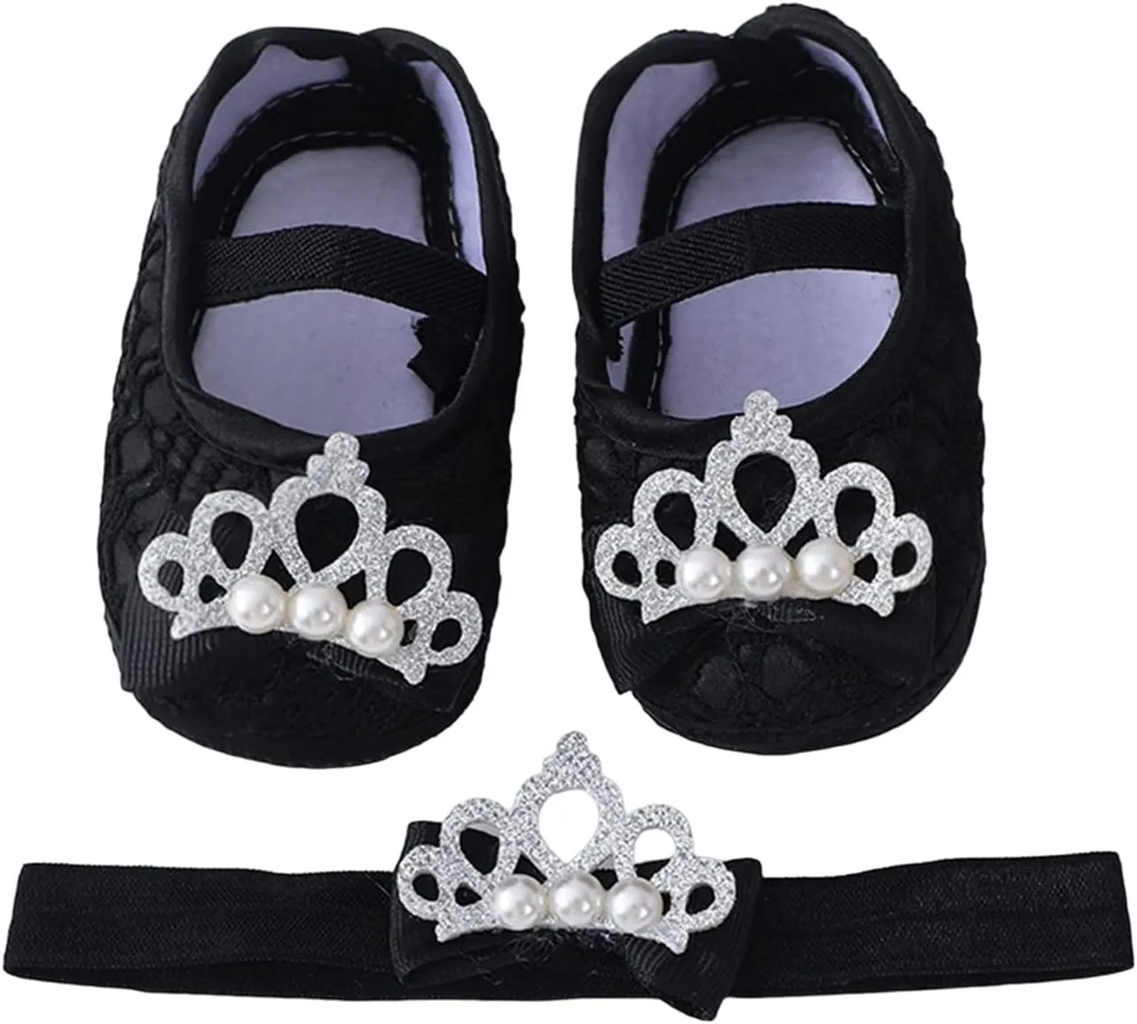 Baby Shoes with Hair Band Fashion Soft Soled Toddler Shoes Versatile Dress Flower Toddler Dress Shoes Girls Size 8