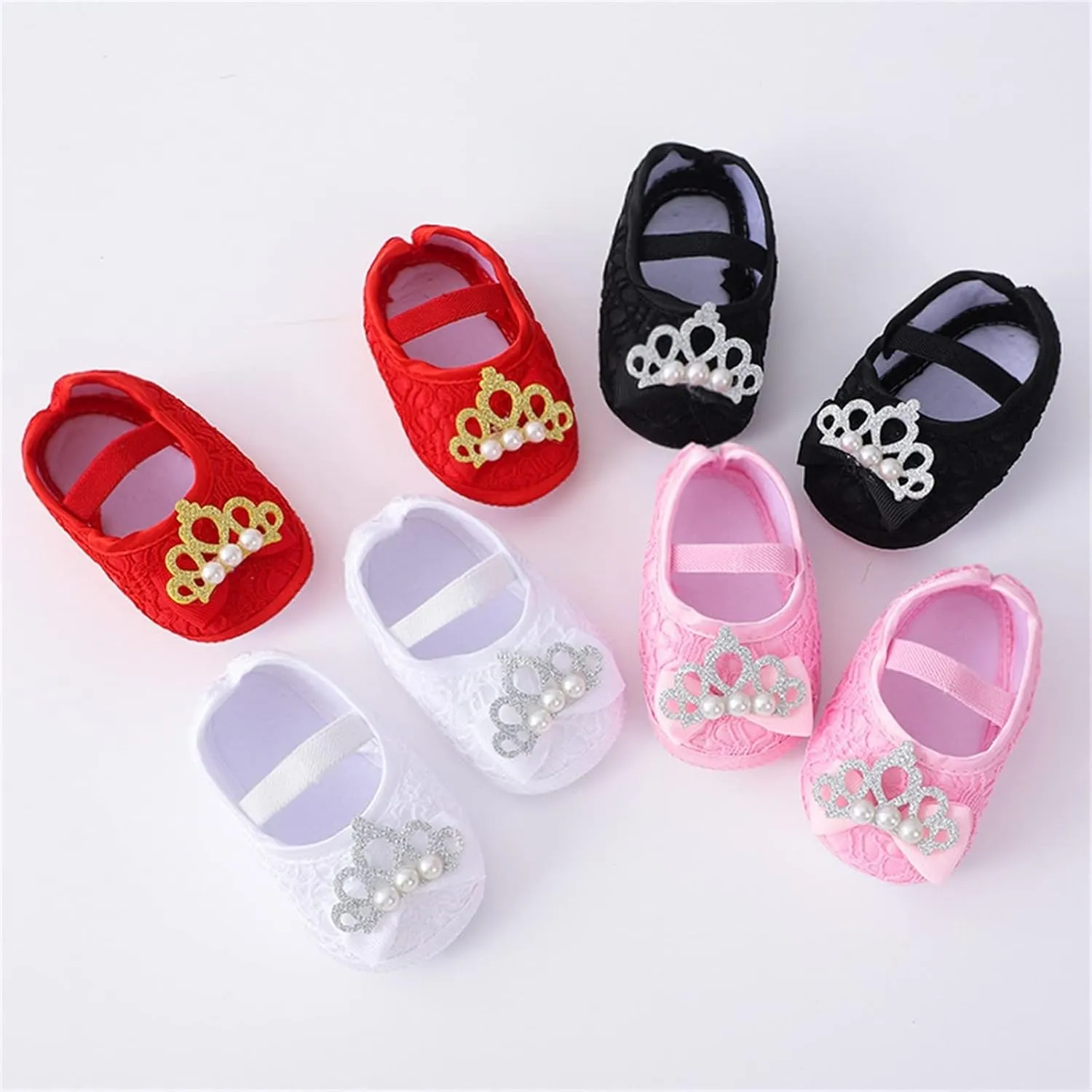 Baby Shoes with Hair Band Fashion Soft Soled Toddler Shoes Versatile Dress Flower Toddler Dress Shoes Girls Size 8