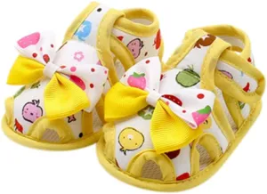 Baby Shoes,Newborn Infant Baby Girls Summer Bow Soft Sole Toddler Anti-Slip Shoes Sandals 0-18Months