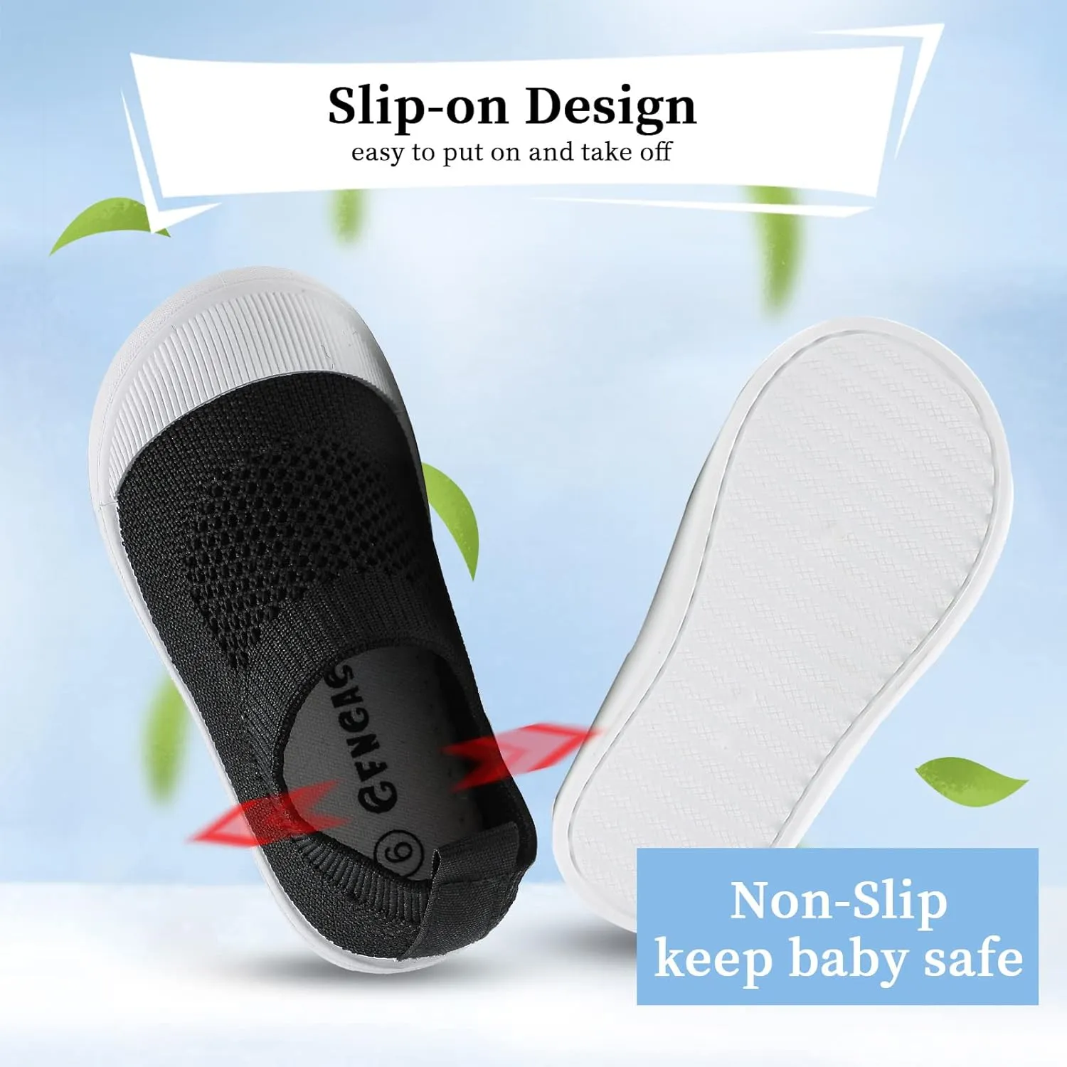 Baby Sneakers Toddler First-Walking Breathable Mesh Shoes Boys Girls Breathable Mesh Sneakers Lightweight Non-Slip Walking Infant Shoes