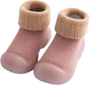 Baby Sock Shoes First Walking Shoes Infant Non-Slip Breathable Girls Slippers Soft Rubber Sole Slip On Sneaker