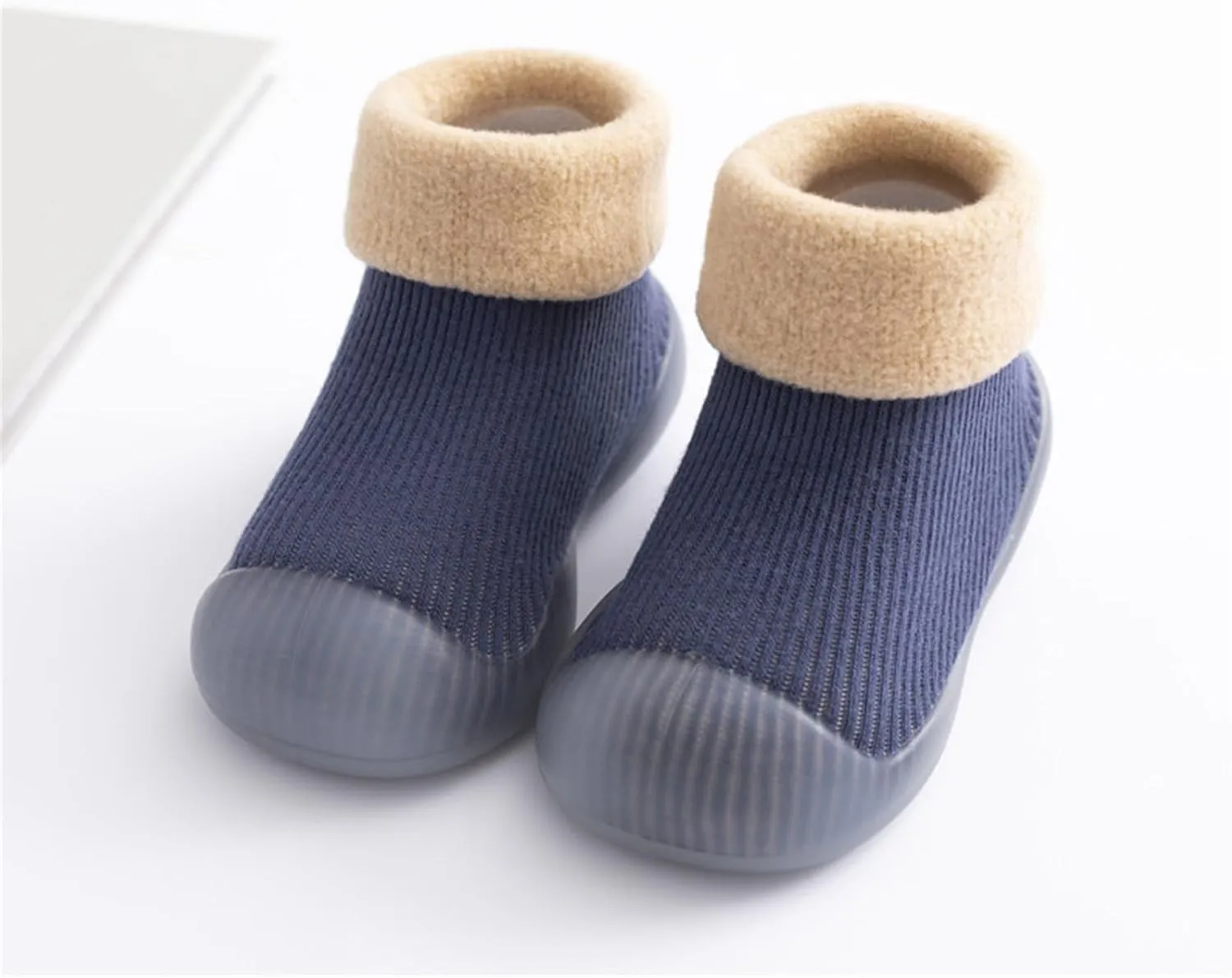 Baby Sock Shoes First Walking Shoes Infant Non-Slip Breathable Girls Slippers Soft Rubber Sole Slip On Sneaker