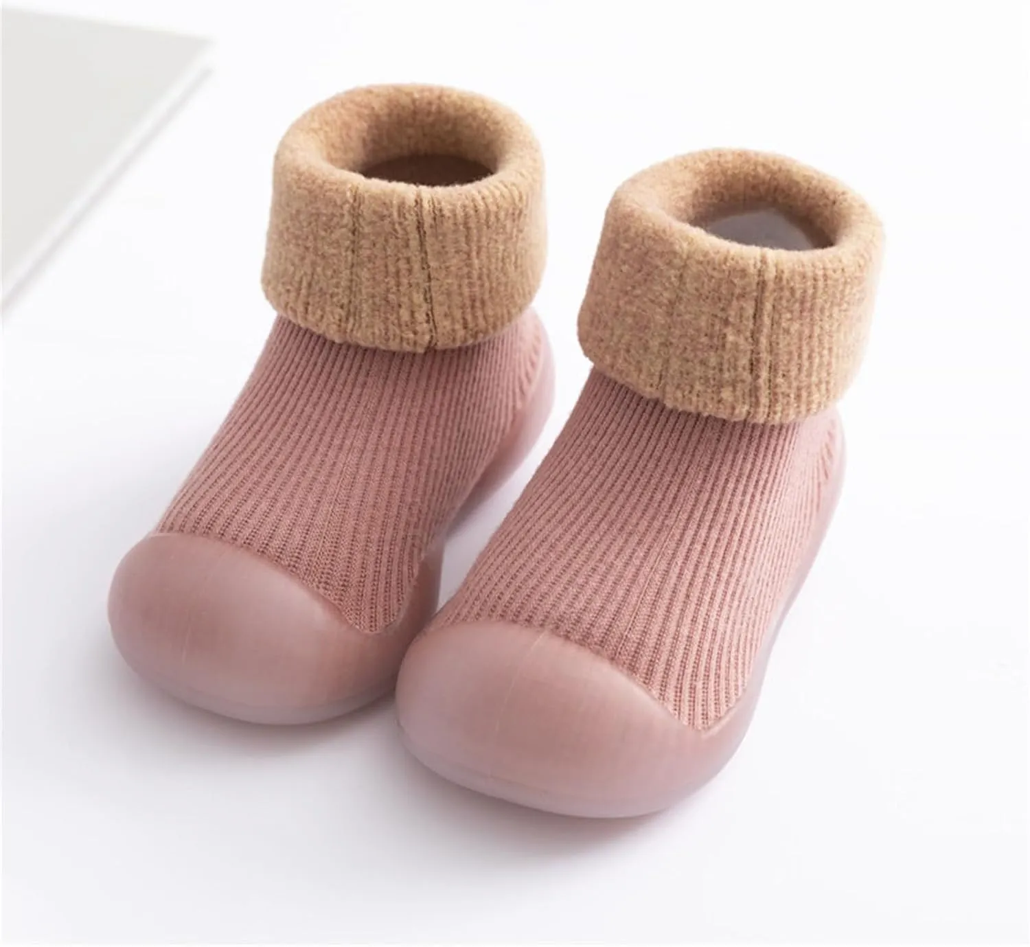 Baby Sock Shoes First Walking Shoes Infant Non-Slip Breathable Girls Slippers Soft Rubber Sole Slip On Sneaker