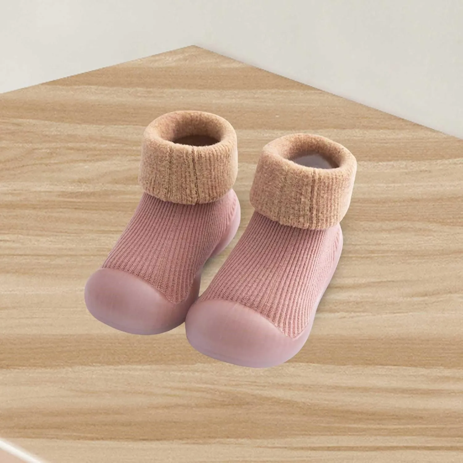 Baby Sock Shoes First Walking Shoes Infant Non-Slip Breathable Girls Slippers Soft Rubber Sole Slip On Sneaker