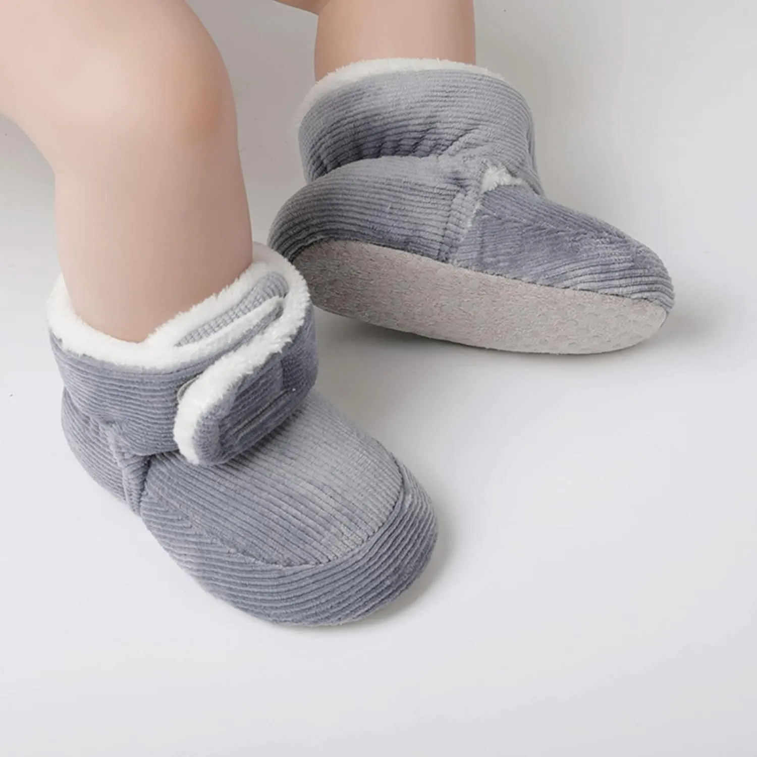 Baby Sock Shoes Soft Warm Shoes First Cotton Boys Girls Boots Baby Infant Plush Snow Baby Non-Slip Rubber Sole