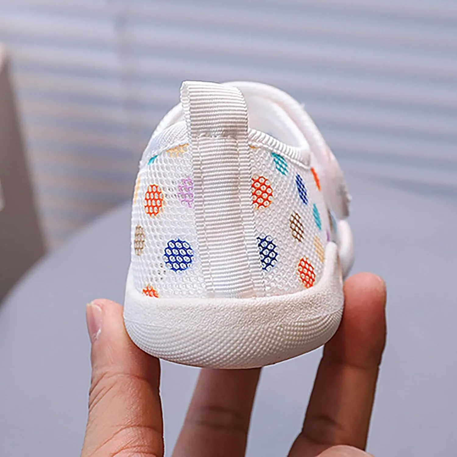 Baby Sock Shoes Summer New Hollowed Breathable Mesh Shoes Boys Baotou Anti Kick Sandals Soft Anti-Slip Sole PU Shoes