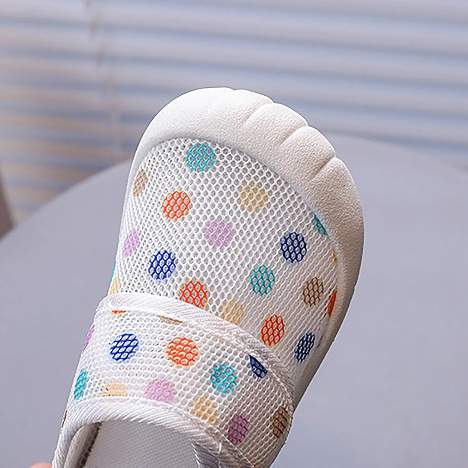 Baby Sock Shoes Summer New Hollowed Breathable Mesh Shoes Boys Baotou Anti Kick Sandals Soft Anti-Slip Sole PU Shoes
