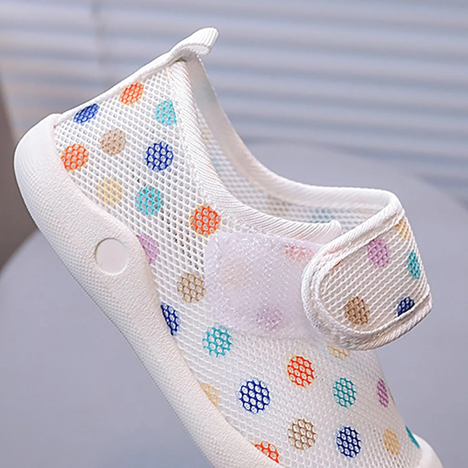 Baby Sock Shoes Summer New Hollowed Breathable Mesh Shoes Boys Baotou Anti Kick Sandals Soft Anti-Slip Sole PU Shoes