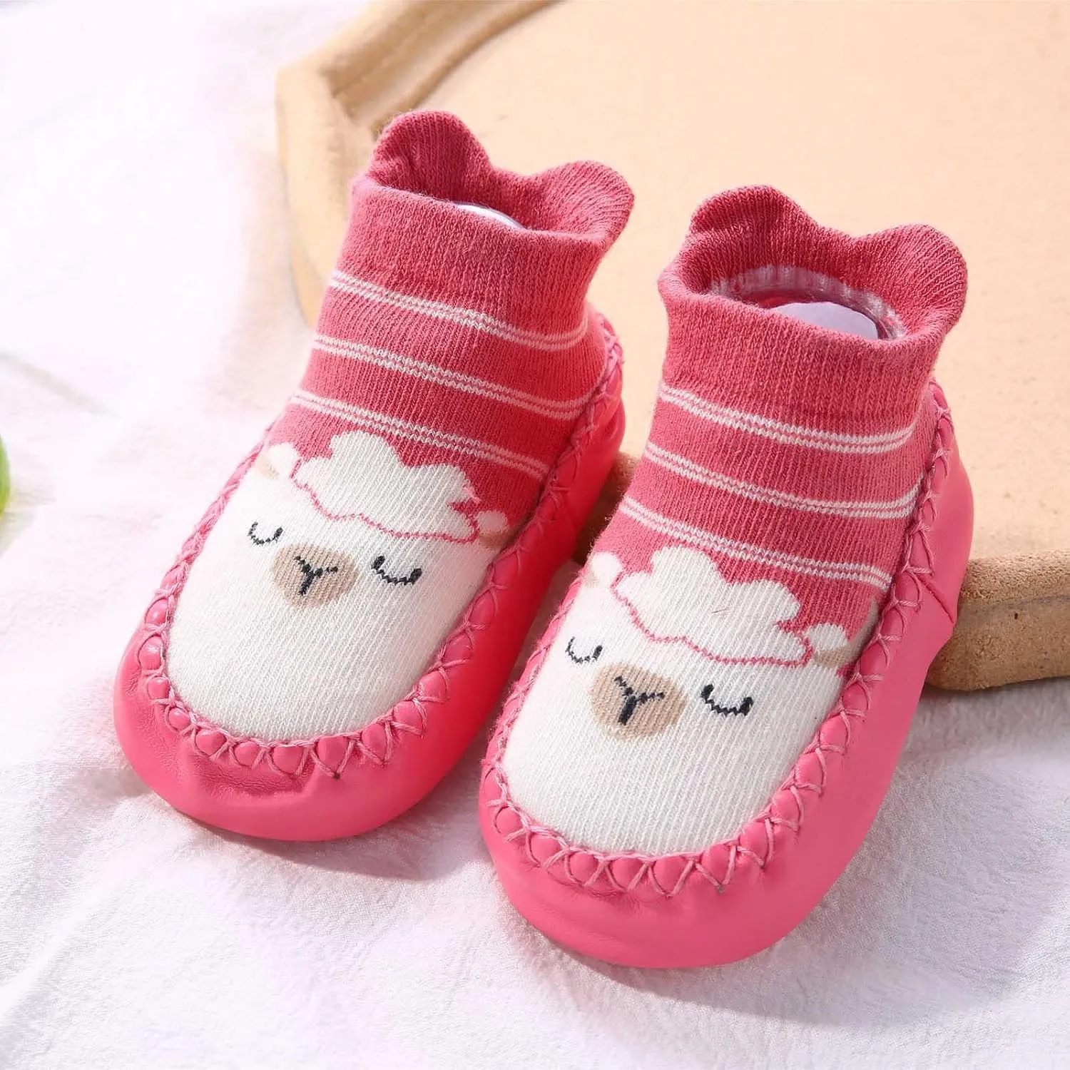 Baby Sock Shoes Toddler Cute Soft Rubber Sole Non Slip Floor Slipper for Boys Girls First Walking Soft Sole Sneakers