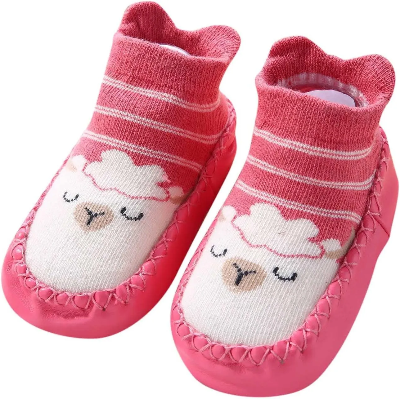 Baby Sock Shoes Toddler Cute Soft Rubber Sole Non Slip Floor Slipper for Boys Girls First Walking Soft Sole Sneakers