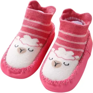 Baby Sock Shoes Toddler Cute Soft Rubber Sole Non Slip Floor Slipper for Boys Girls First Walking Soft Sole Sneakers