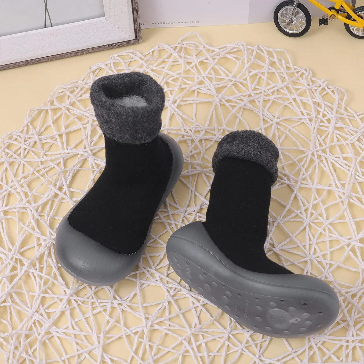 Baby Socks Shoes Soft Soles Spring and Winter Walking Early Education Baby Snow Shoes Socks Solid Color 6c Girls Shoes