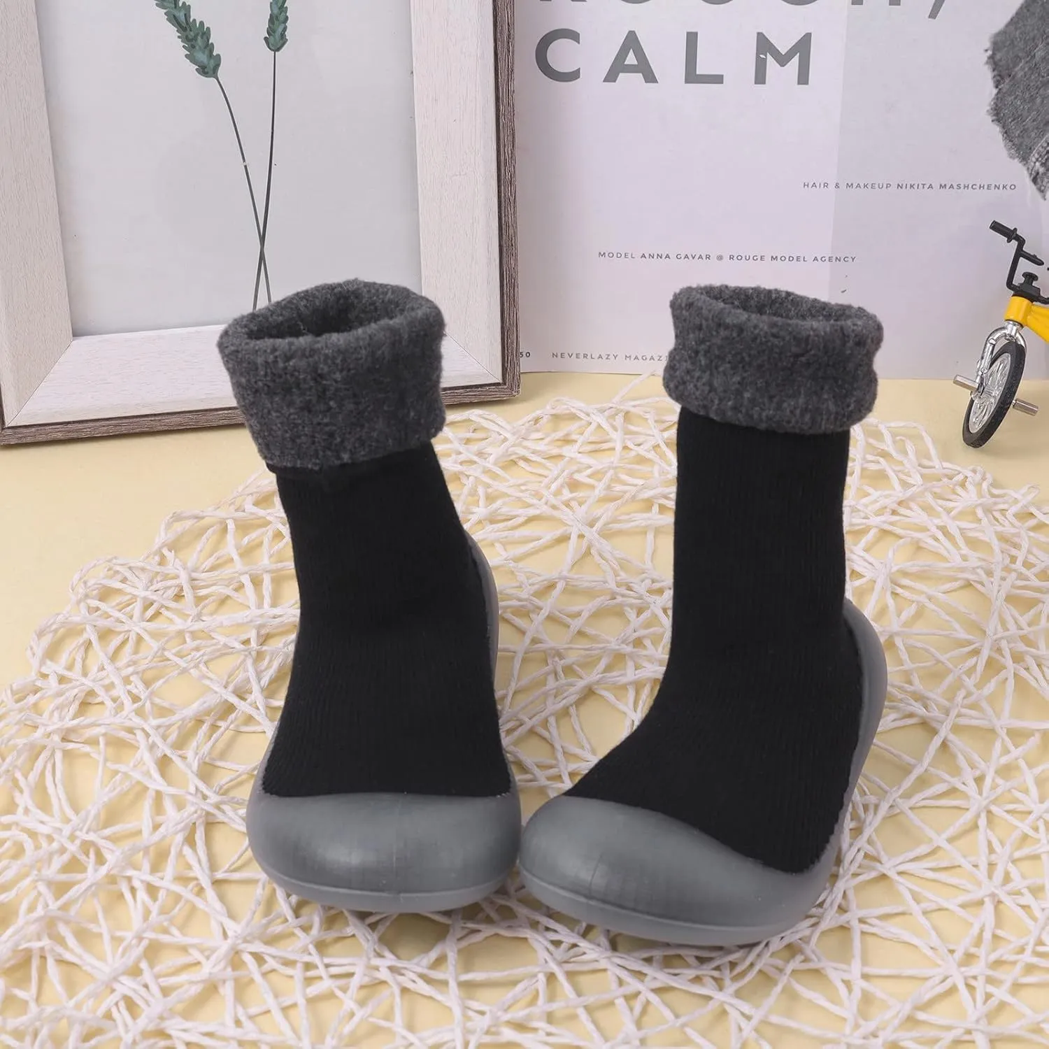 Baby Socks Shoes Soft Soles Spring and Winter Walking Early Education Baby Snow Shoes Socks Solid Color 6c Girls Shoes